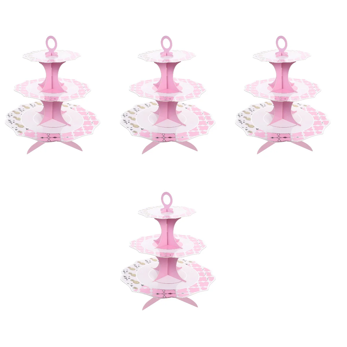 

4pcs Cake Holder 3 Tiered Cake Stand Decorative Cupcake Stand Accessory