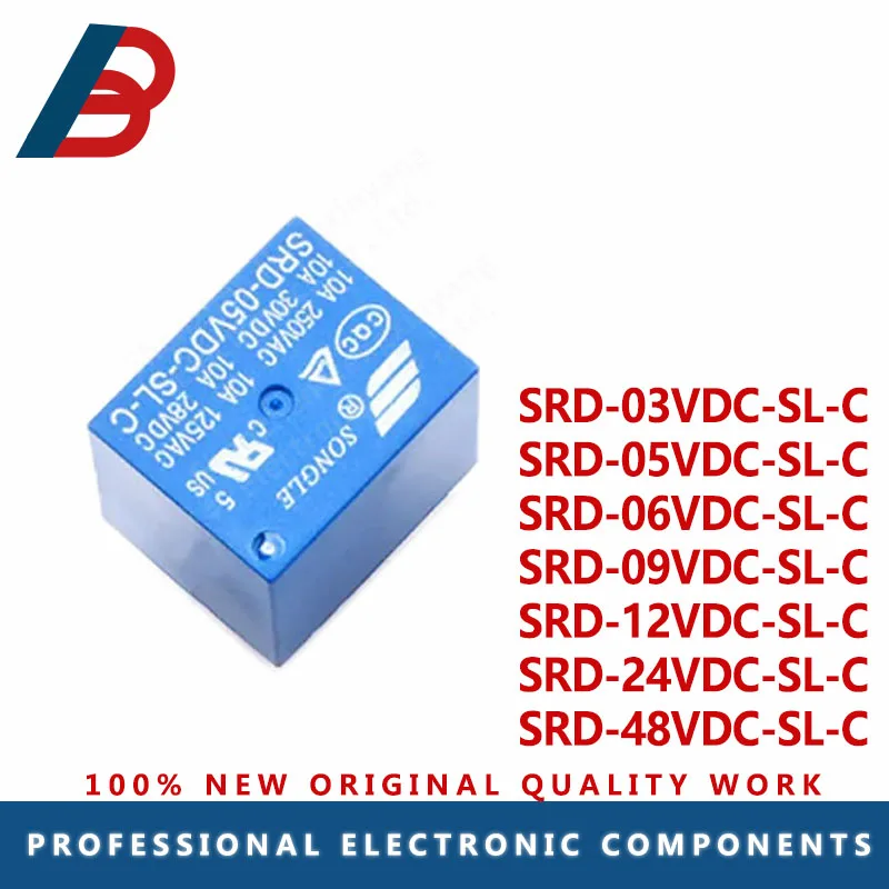 10PCS 3V 5V 6V 9V 12V 24V 48V 10A 250V реле SRD-24VD-SL-C SRD-06VD-SL-C SRD-12VD-SL-C SRD-05VC-SL-C SRD-48VD-SL-C SRD-09VDC-SL-