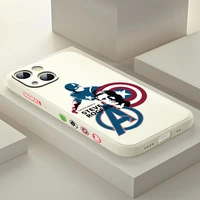 hero avengers cool for apple iphone 13 12 mini 11 pro xs max xr x 8 7 6s se plus liquid left silicone soft cover phone case