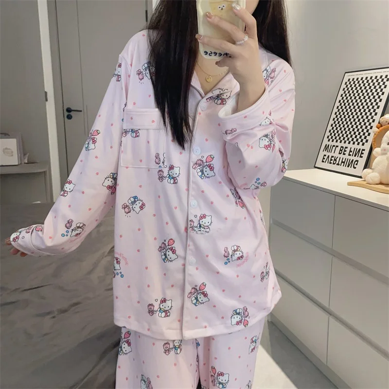 Пижама Sle женская утепленная корейский Кардиган с длинным рукавом штаны домашняя