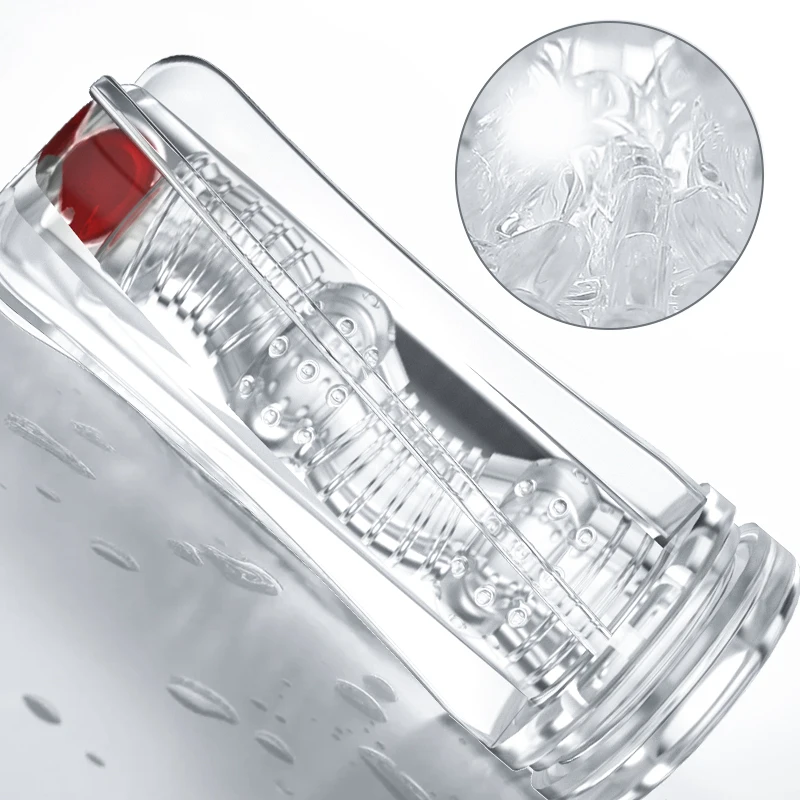 Мастурбатор с вибрацией Мужской пенис насос для мужского члена прозрачная