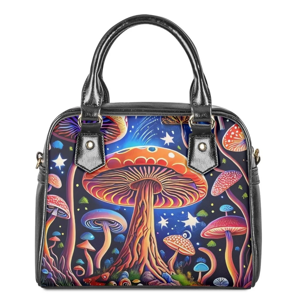 2023 Mushroom Night Bags for Women Cute Plants Storage PU Leather Saddle Bags Designer Luxury Bag Holiday Gift Sac A Mains Femme