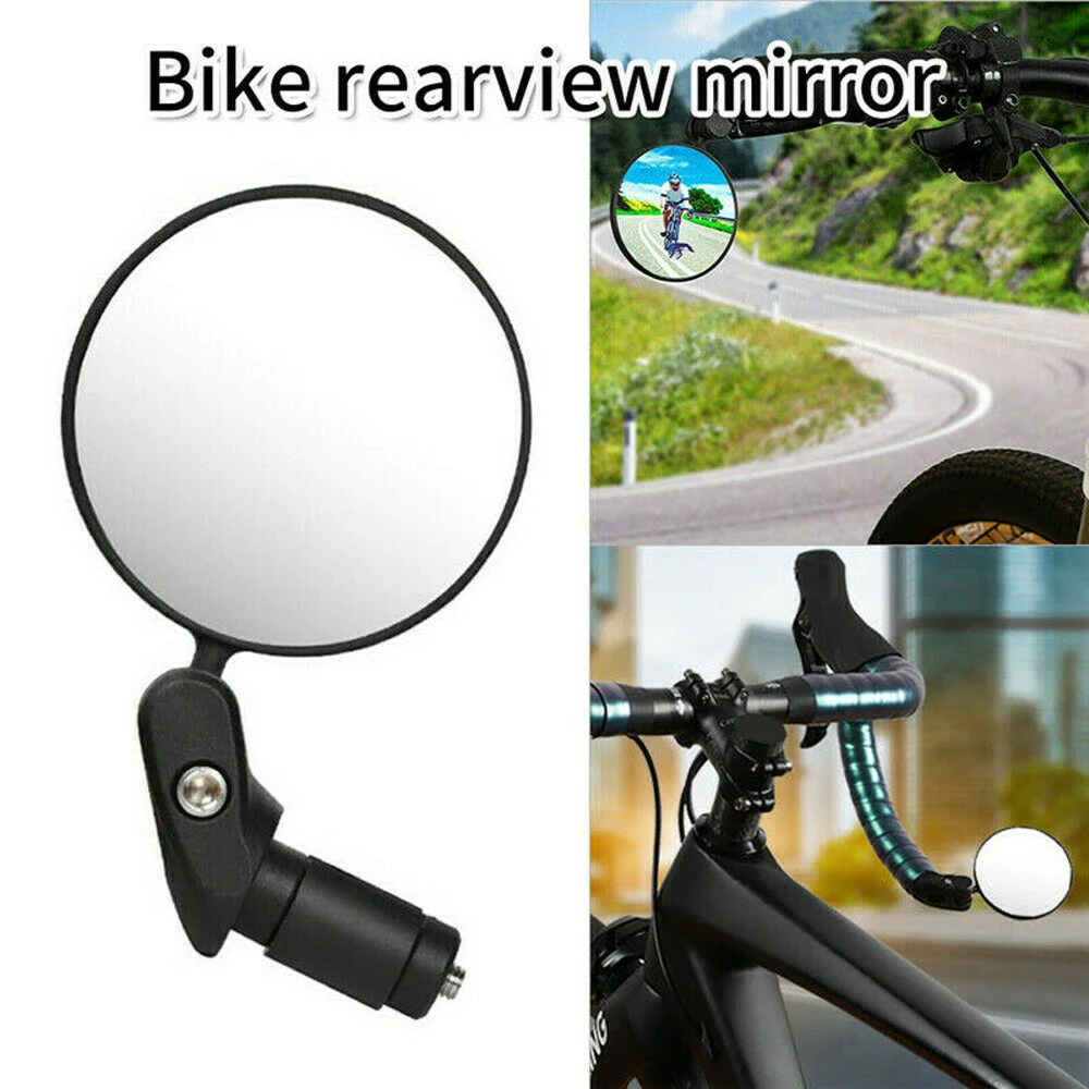 

Bicycle 1PC Mirror Universal Left Right Mount Acrylic Convex or Flat Lens Rear View Sight Reflector Angle Adjustable