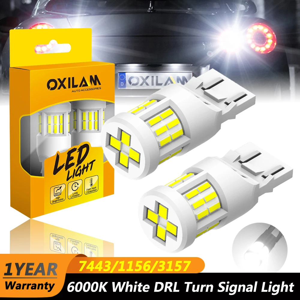 

OXILAM 2 шт. 1156 светодиодная лампа указателя поворота DRL свет для BMW E46 E90 F10 E39 E87 E30 E60 G30 X5 F20 7440 W21W светодиодный T25 3156 P27W