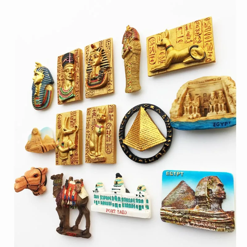 Egypt Creative Culture Tourism Memorial Decorative Resin Crafts Magnetic Fridge Magnet Home Decor Refrigerator |