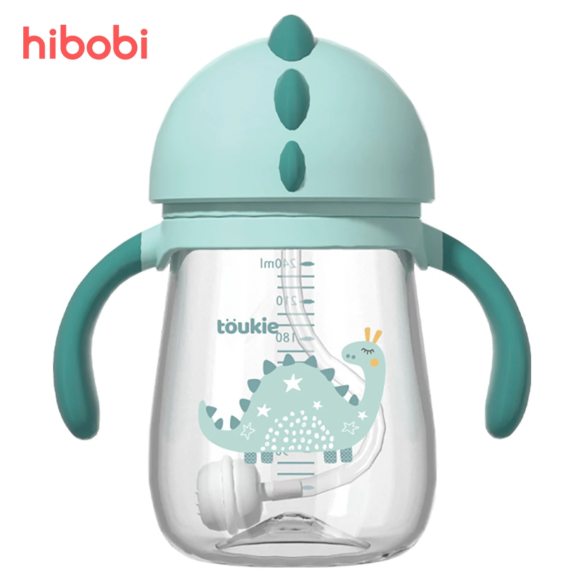 hibobi 360ml Baby Feeding Cup Anti-Choke Straw Gravity Ball Water Bottle for Kids No BPA Tritan Portable Children's Water Bottle