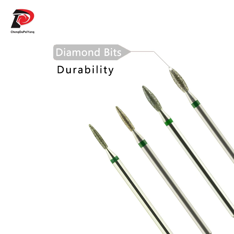 Бриллиантовые насадки в форме пламени для удаления кутикулы и мозолей