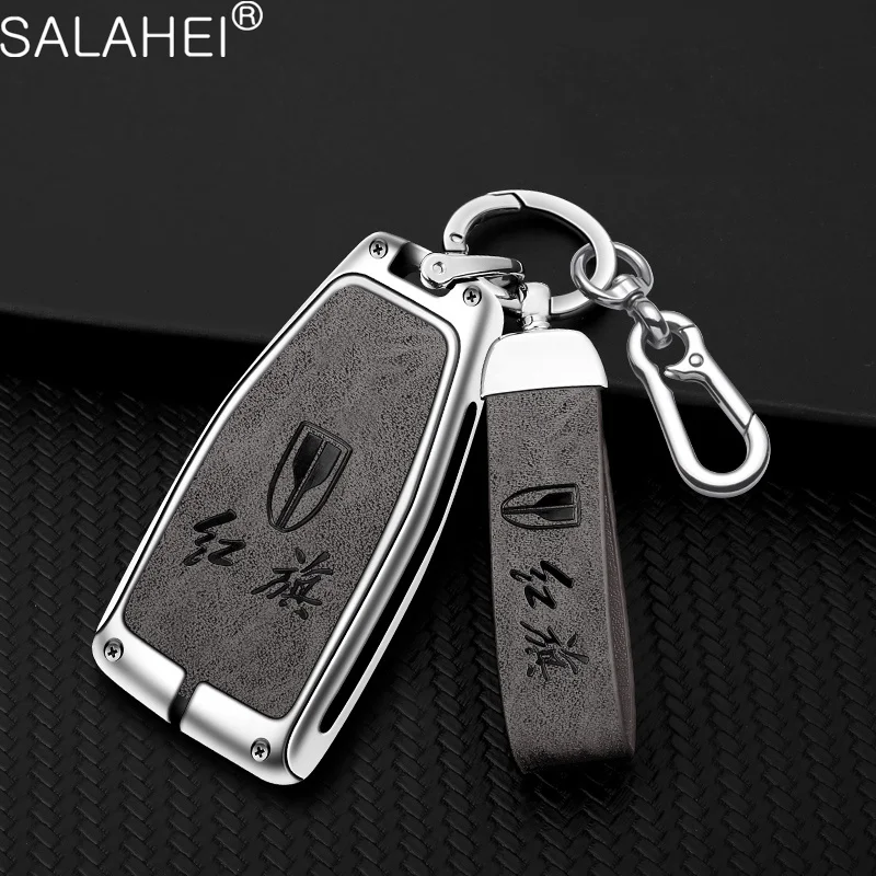 

Zinc Alloy Car Smart Remote Key Fob Case Cover Protector Shell Bag For Hongqi H5 H9 HS5 HS7 H7 L5 HS3 L9 Keychain Accessories