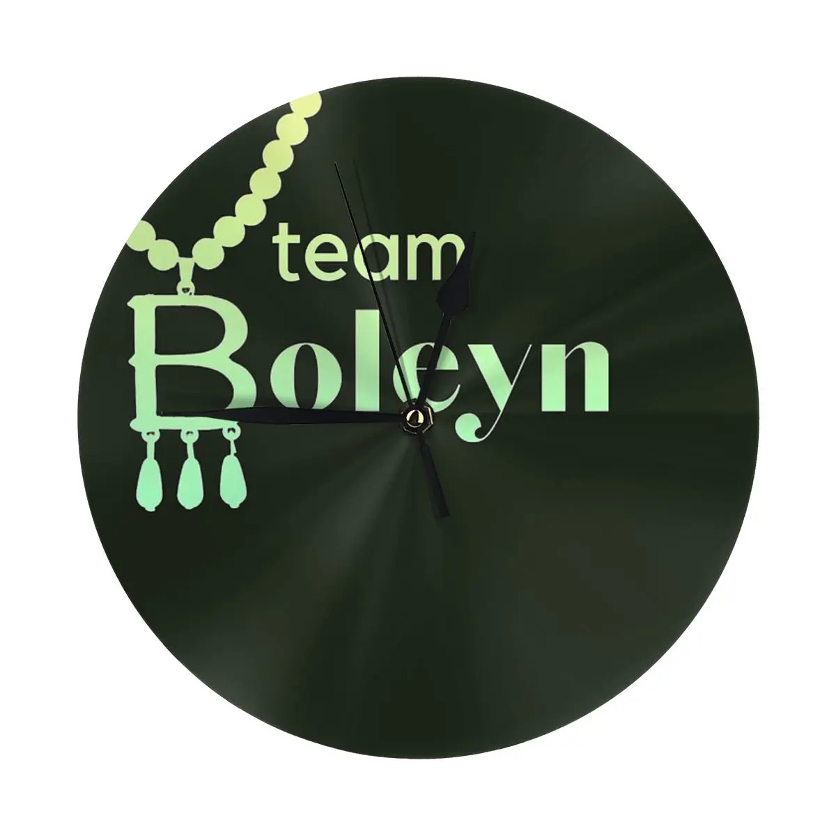 Команда болелин Анна ожерелье шестерка слоган в зеленой стене часы украшение