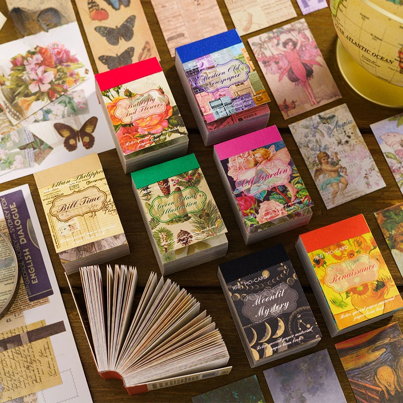 

100 Pcs Vintage Literature Series Material Book Scrapbooking Handbook DIY Diary Collage Aesthetic Stationery Decorative Paper