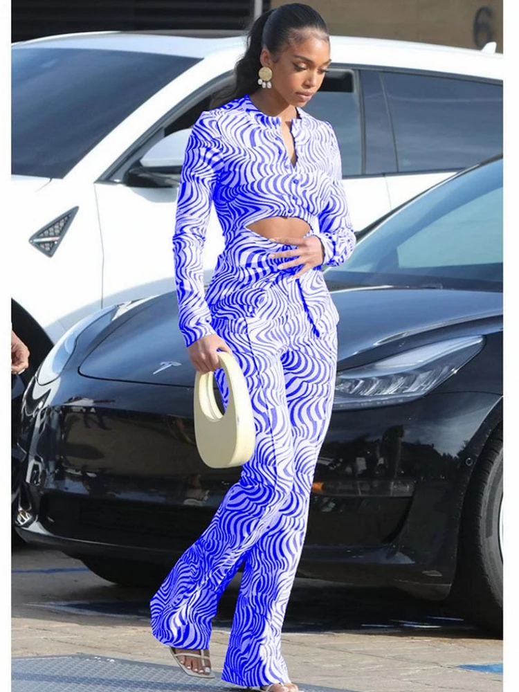 

2 Piece Set Africa Clothes African Dashiki New Dashiki Fashion Suit Top And Pants Trousers Party For Lady Matching Sets Outfit