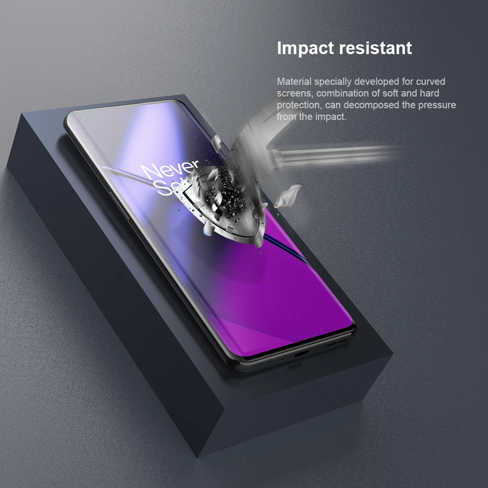 2 Pcs Nillkin for OnePlus 11 Impact Resistant Curved Screen Protection, Full Glued Curved Protective Film