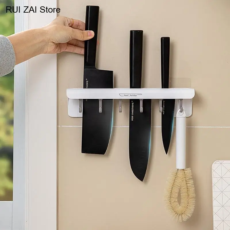 Group Purchase Multifunctional Kitchen Shelf Household Free Punch Knife Holder Spoon Shovel Storage Rack