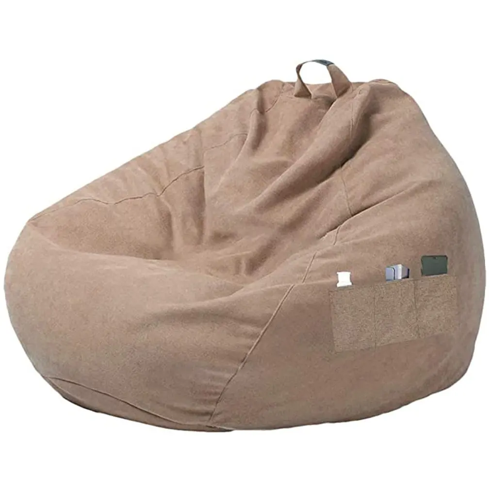 

Simple Style Ordinary bean bag sofa cover Bean Bag Chair Sofa Couch Cover Without Filler With Three Side Pockets
