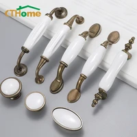ceramic handle european style door knobs wardrobe cupboard pulls modern minimalist dresser drawer cabinet furniture handles