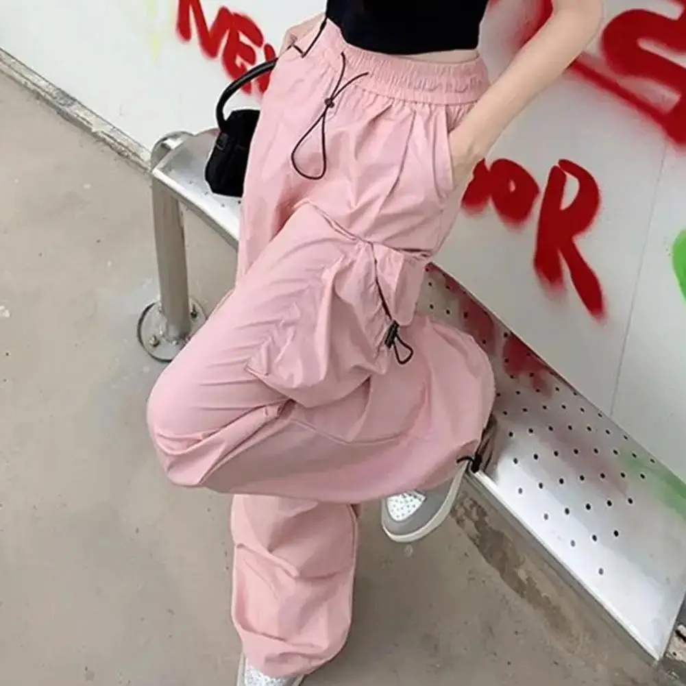 Брюки Y2K женские парашютные уличная одежда брюки-карго с карманами широкие