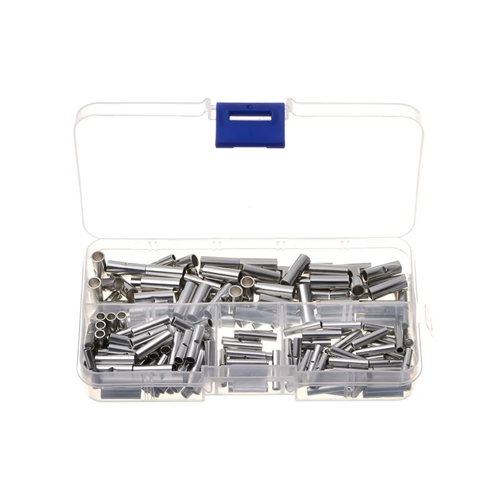 

200PCS/Box Non-Insulated Butt Connectors Uninsulated Electrical Wire Ferrule Cable Crimp