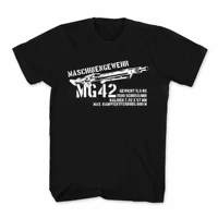 wehrmacht military weapon mg 42 machine gun t shirt short sleeve 100 cotton casual t shirts loose top size s 3xl