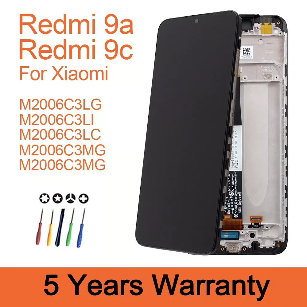 

NEW2023 M2006C3LI M2006C3LG M2006C3MG Display LCD For Xiaomi Redmi 9A 9C 9i Touch Screen Digitizer Assembly Display M2006C3LC M2
