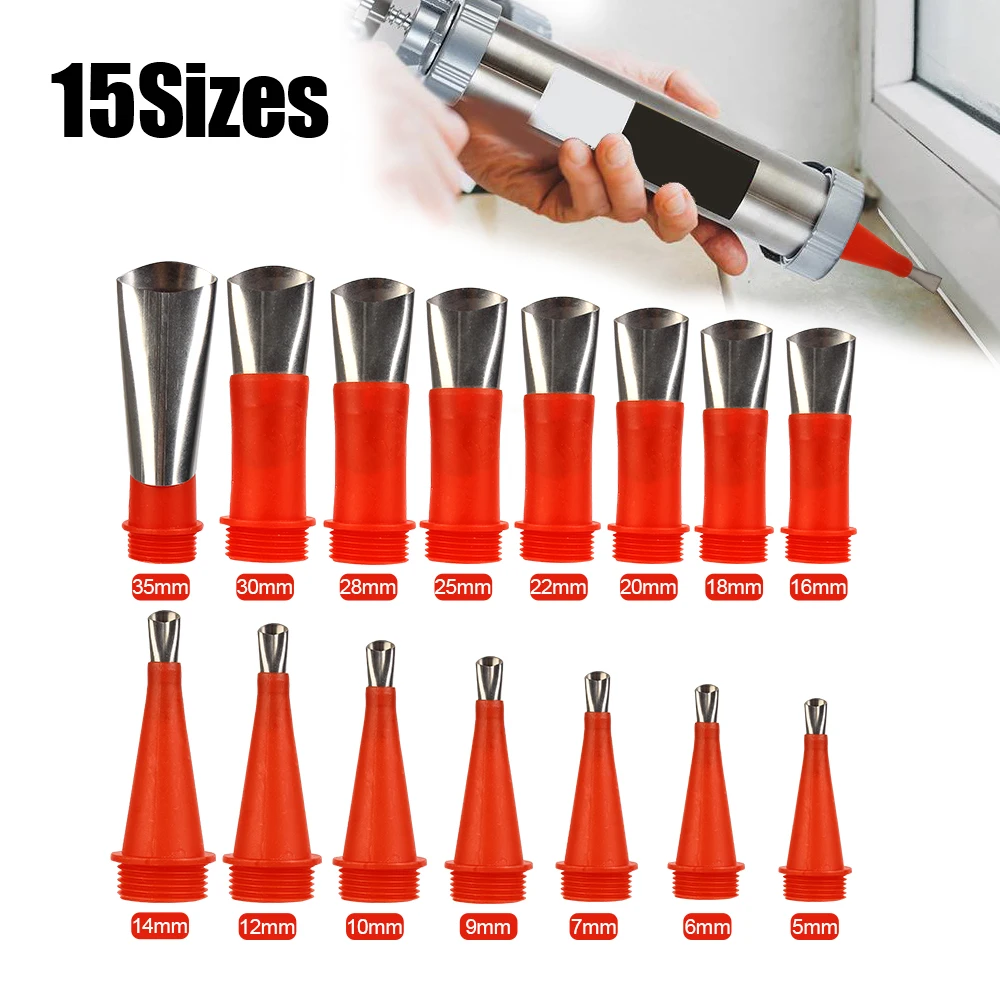 

Caulking Nozzle Applicator Finishing Tool 16/21Pcs Caulking Finisher Glue Mouth Scraper Grout Tool