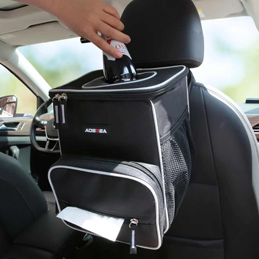 

Universal Car Trash Can Bin Waterproof Garbage Bags with Tissue Storage Box Multifunction Auto Organizer for for Car Accessories