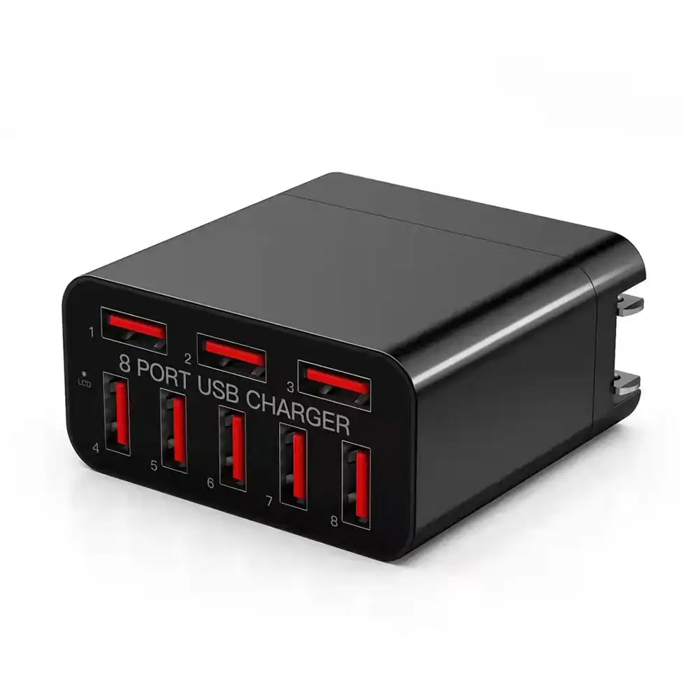 

Зарядное устройство с 8 USB-портами, 40 Вт, многофункциональное зарядное устройство для путешествий, 2,4 А, адаптер для быстрой зарядки для MacBook, ...