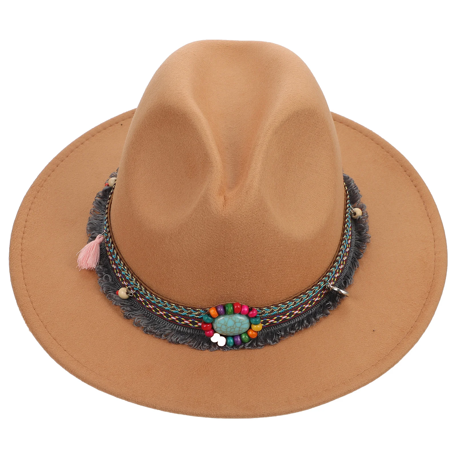 

Men Jazz Hat Vintage Ethnic Style Hat Stage Performing Hat Decorative Jazz Hat
