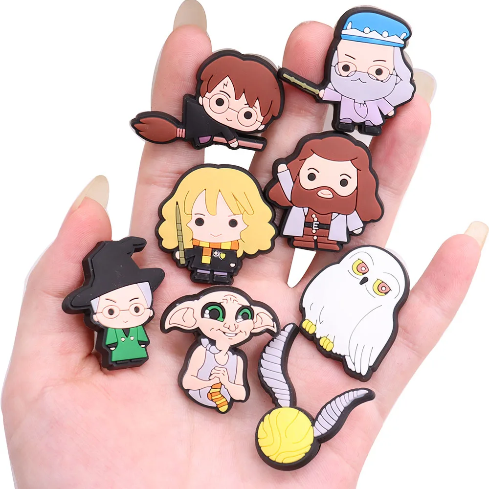 1Pcs Magical Character Cartoon Kids Shoes Accessories PVC Garden Shoe Buckle Decorations Fit Crocs Charms Jibz Birthday Gifts