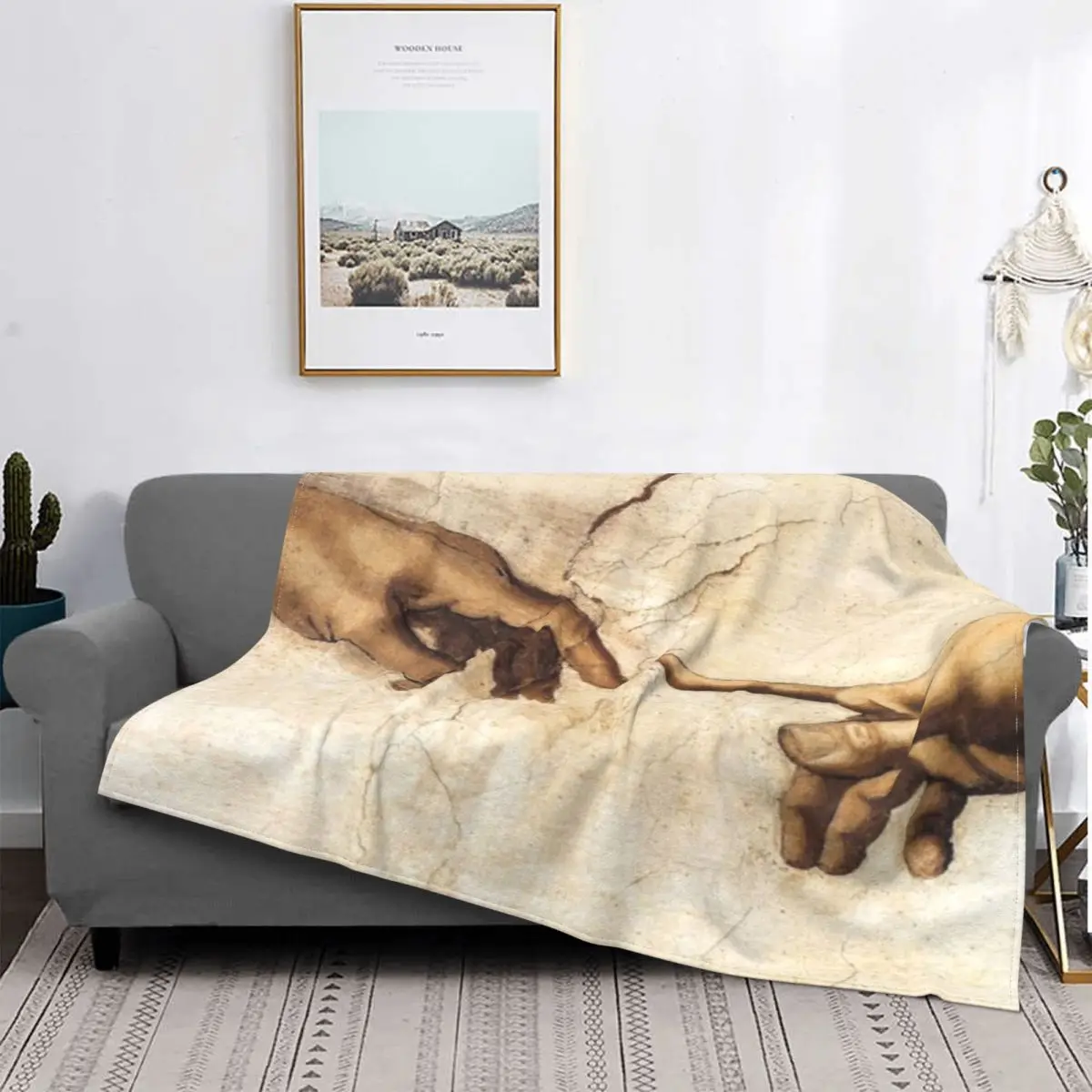 Мягкое Флисовое одеяло с изображением Адама Микеланджело