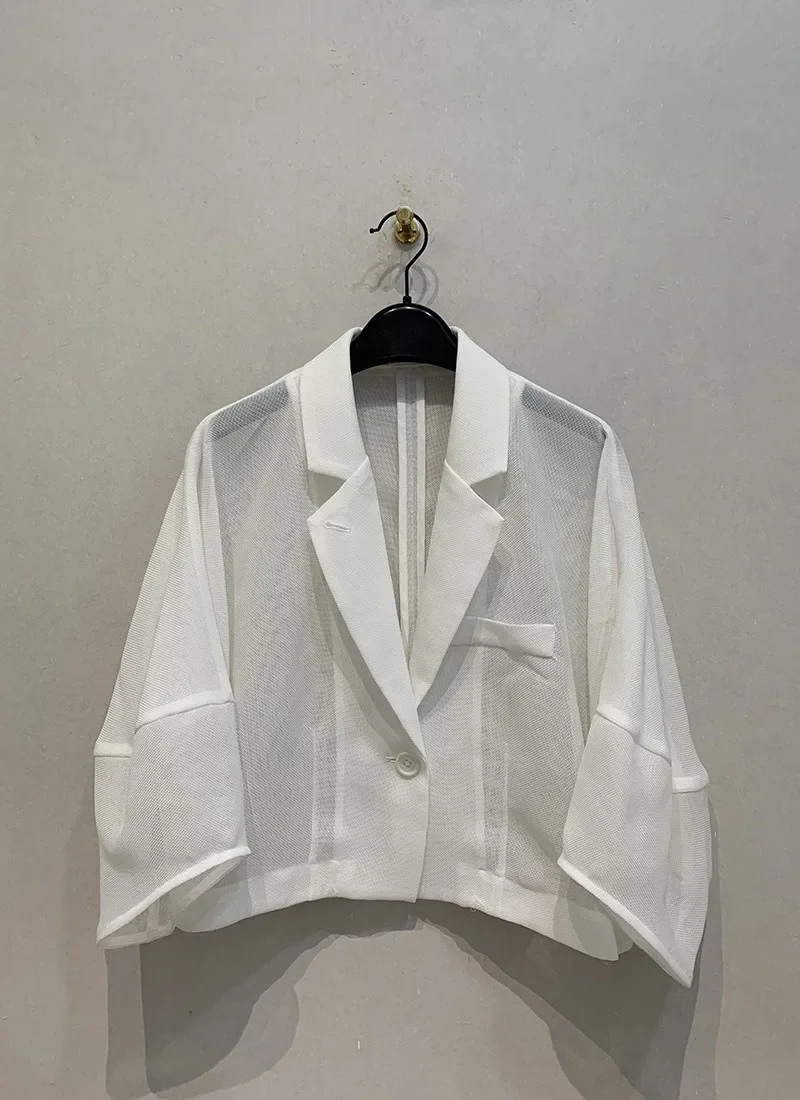 Куртка женская сетчатая свободного покроя с защитой от солнца весна-лето 2024