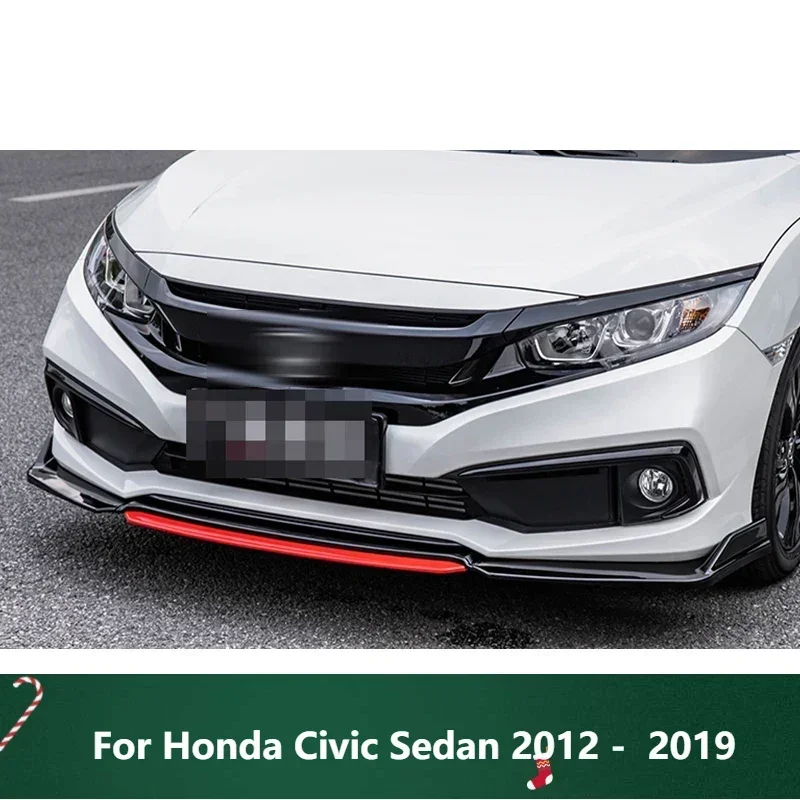 Новый! Спойлер переднего бампера для Honda Civic Sedan 2012-2019 Carbon Surface Protector Plate Lip Body Kit Chin