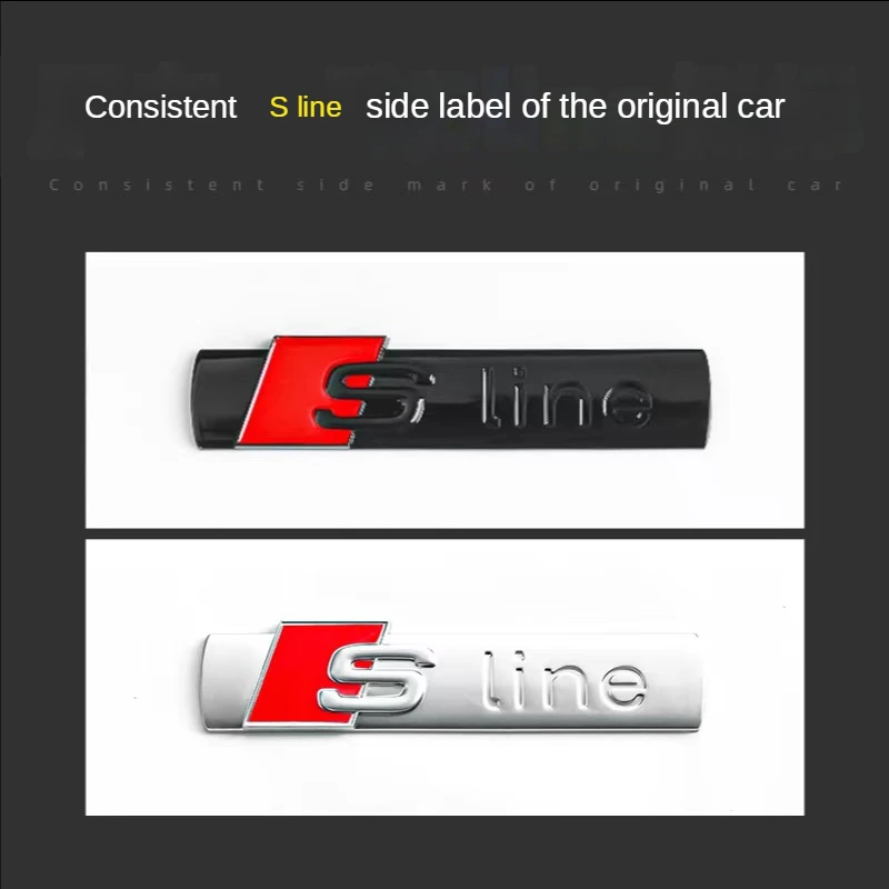 

For Audi Sline side door logo A3 A4L A6L Q2L Q3 Q5 A7 leaf sports car decoration modification logo