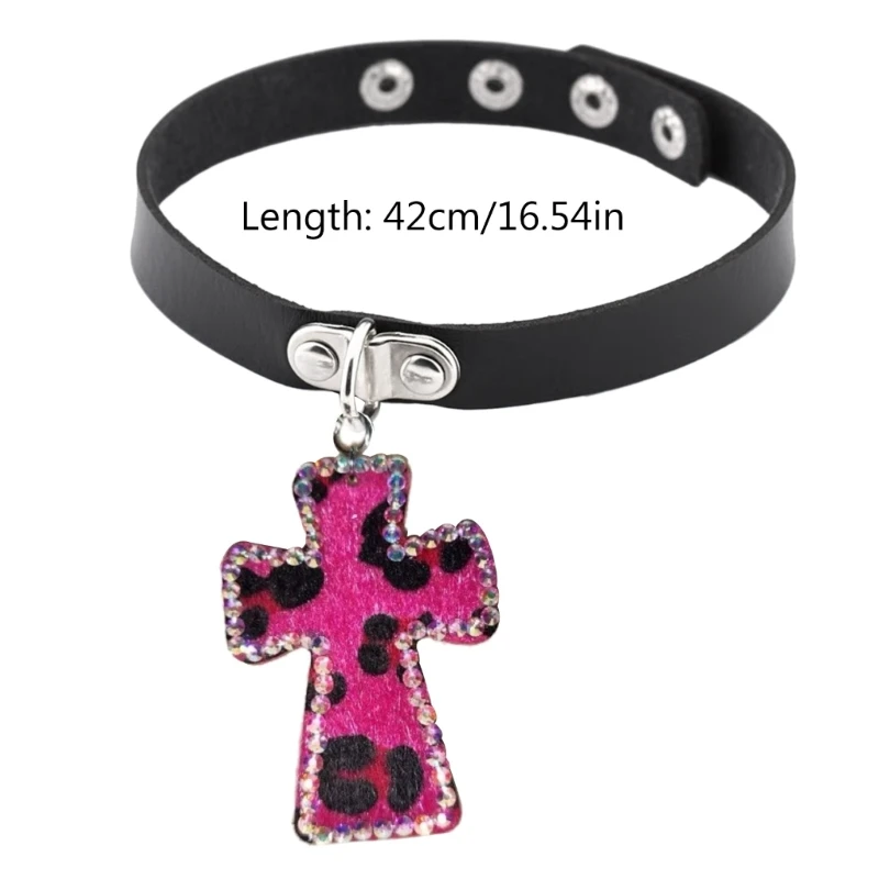Сексуальное колье-чокер с крестом для женщин хип-хоп ожерелье бриллиантовым