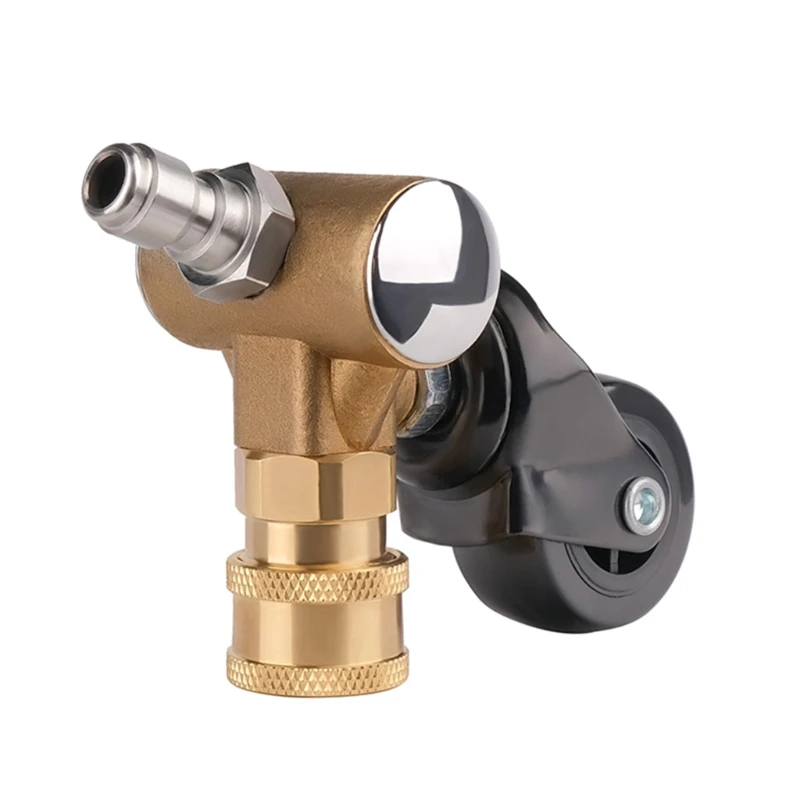 

Swivel Wheel 1/4Inch Quick Connector High Pressure Washer Swivel Wheel Adapter