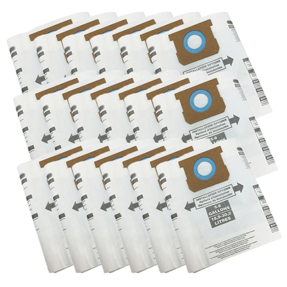 

Мешки для пылесоса для сухой и влажной уборки, 5-8 галлонов, 18 шт.