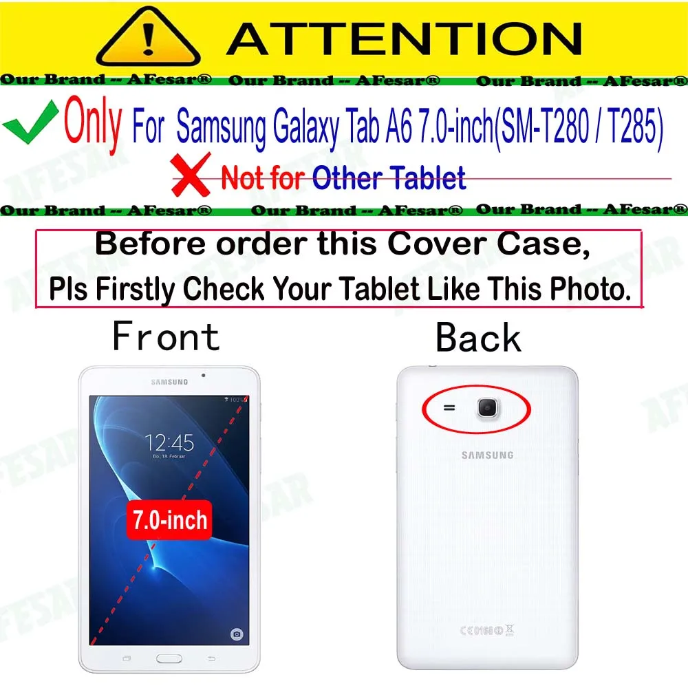 Фото Чехол-книжка для планшета Samsung Galaxy Tab A A6 7,0 ''(2016) T285 Чехол SM-T280 SM-T285 folio cover case №2