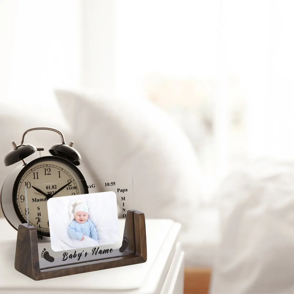 Изготовленная на заказ детская фоторамка для свидания высоты и веса