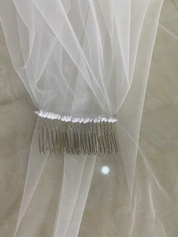 Двухуровневая свадебная фата, румяна, свадебная фата длиной до пола, свадебная фата с длинным вырезом по краям