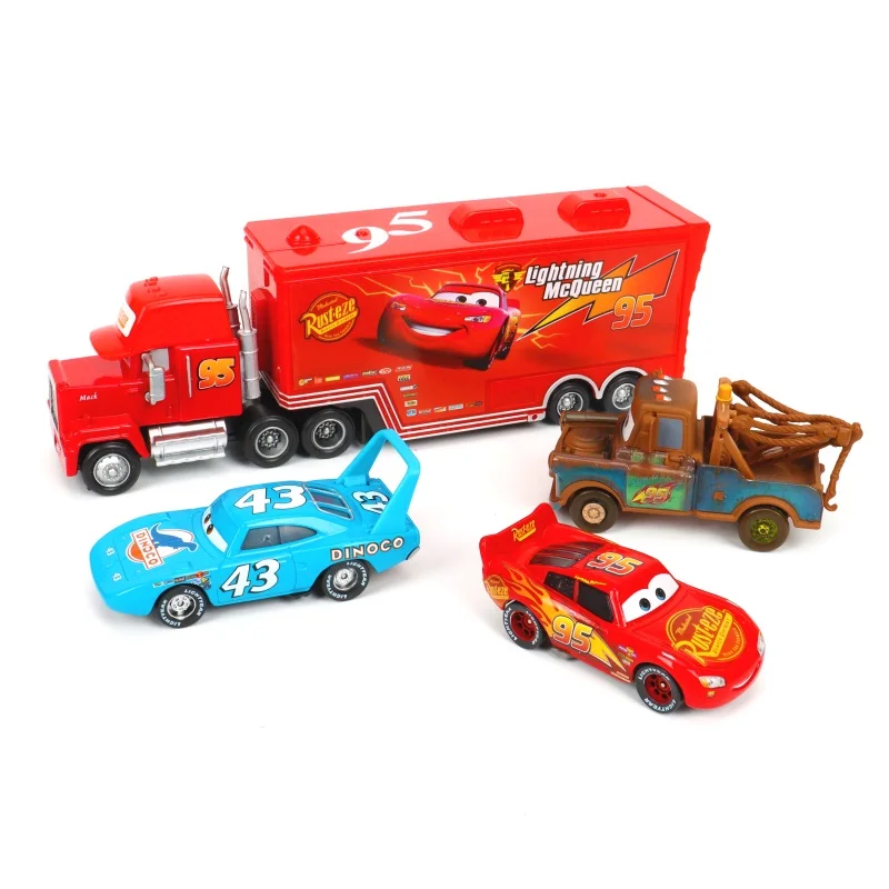 Cars 2 3 Disney Pixar Lightning McQueen Chick Hicks Doc Hudson Mater 1:55 Diecast Metal Alloy Model Racing Boy Birthday Gift Toy images - 6