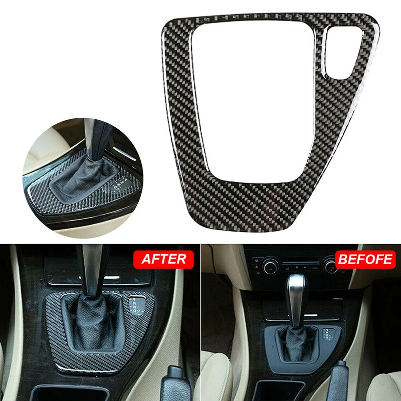 

Автомобильная панель переключения передач, наклейка из углеродного волокна для BMW E90 E92 E93 3 серии 2005-2012, декоративные наклейки, аксессуары дл...