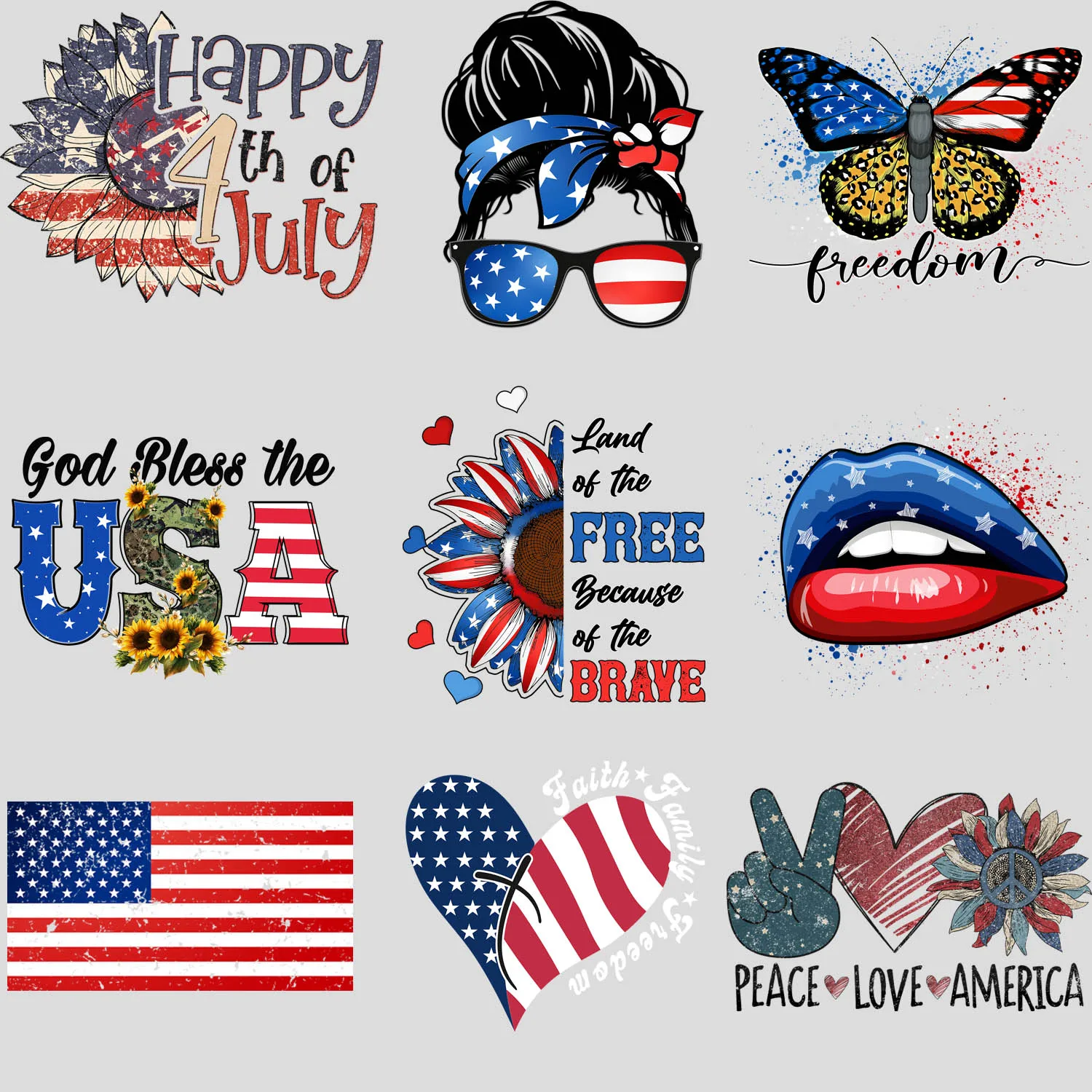 

9 шт., наклейки-накладки на одежду, рюкзак, шляпу