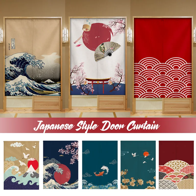 

Фотообои в японском стиле для двери, фотообои, шторы для украшения дома, 80x120 см