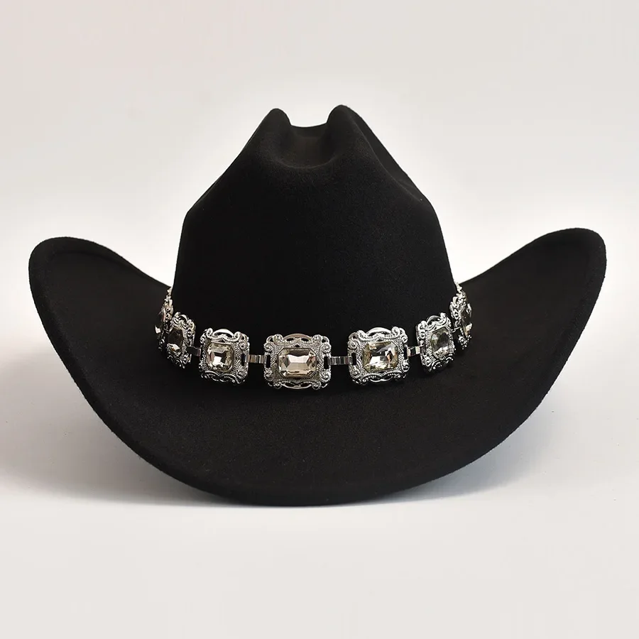 Ковбойские шляпы в стиле вестерн из искусственной шерсти для женщин винтажные