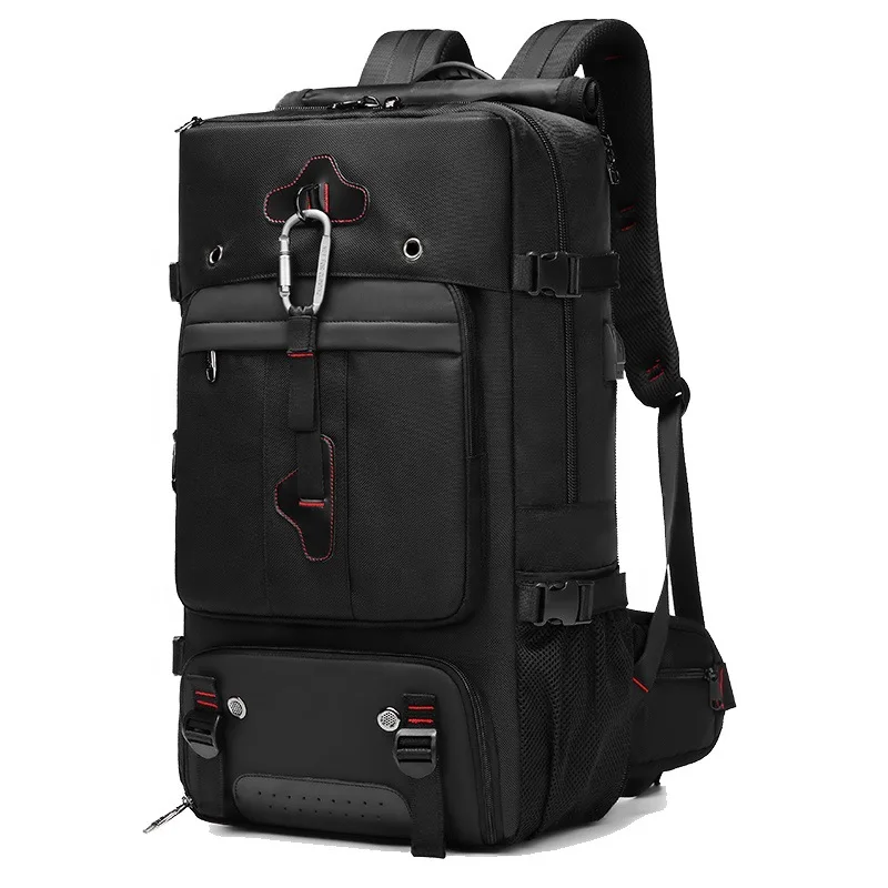 New Men's Travel Bag Backpack Large Capacity Luggage Bag Multifunctional Waterproof Outdoor Mountaineering Bag Double Backpack