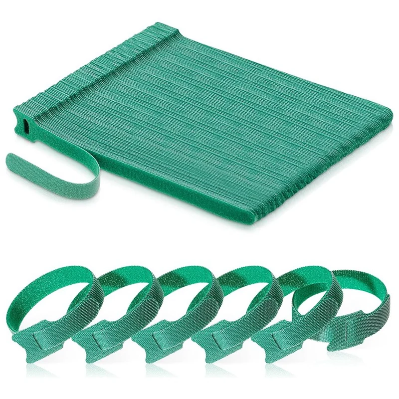 

120 Pcs Reusable Fastening Cable Ties Plant Cable Ties For Plant Vines Supporting , 8 Inch, Green