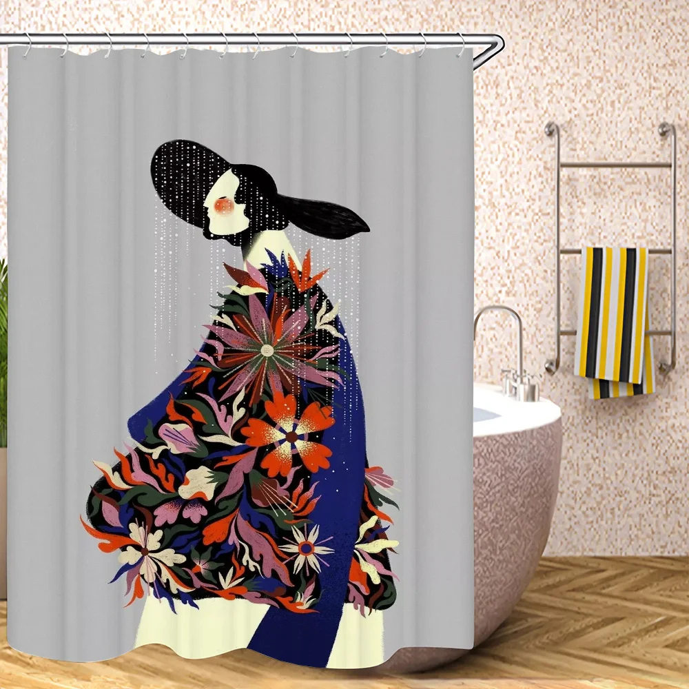 Водонепроницаемая Занавеска Для Душа Willian Santiago Современный Стиль Складная