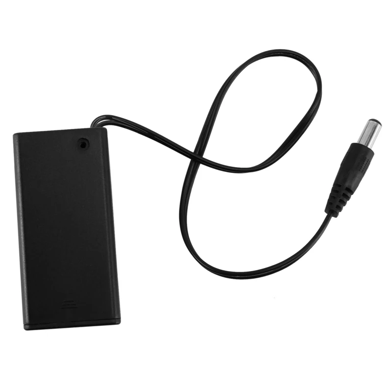 

DC 9V PP3 Battery Holder Box Case Wire Lead ON/OFF Switch Cover + 2.1mm Plug