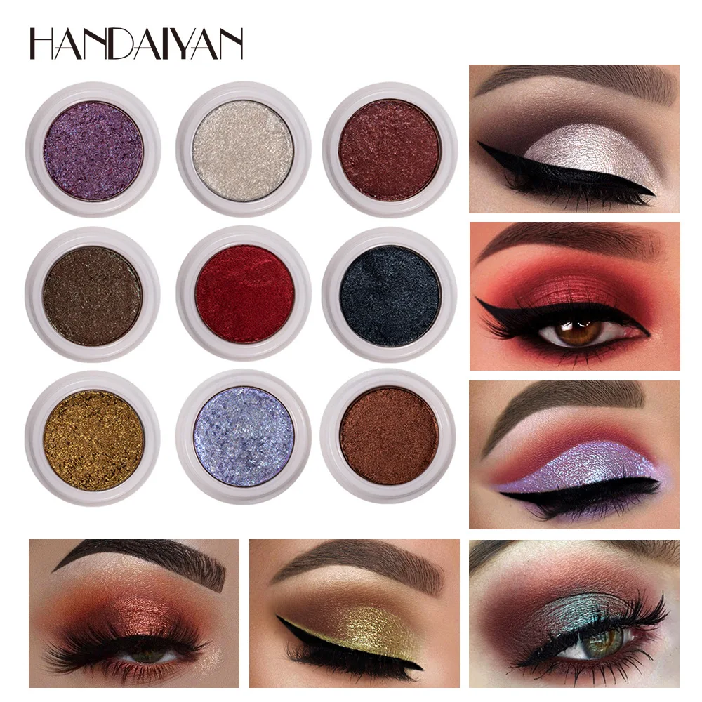 

HEALLOR Eye Shadow Metal Glitter Powder Makeup Palette Shimmer Pigment Purple Shiny Shadows Bright Profession Cosmetics