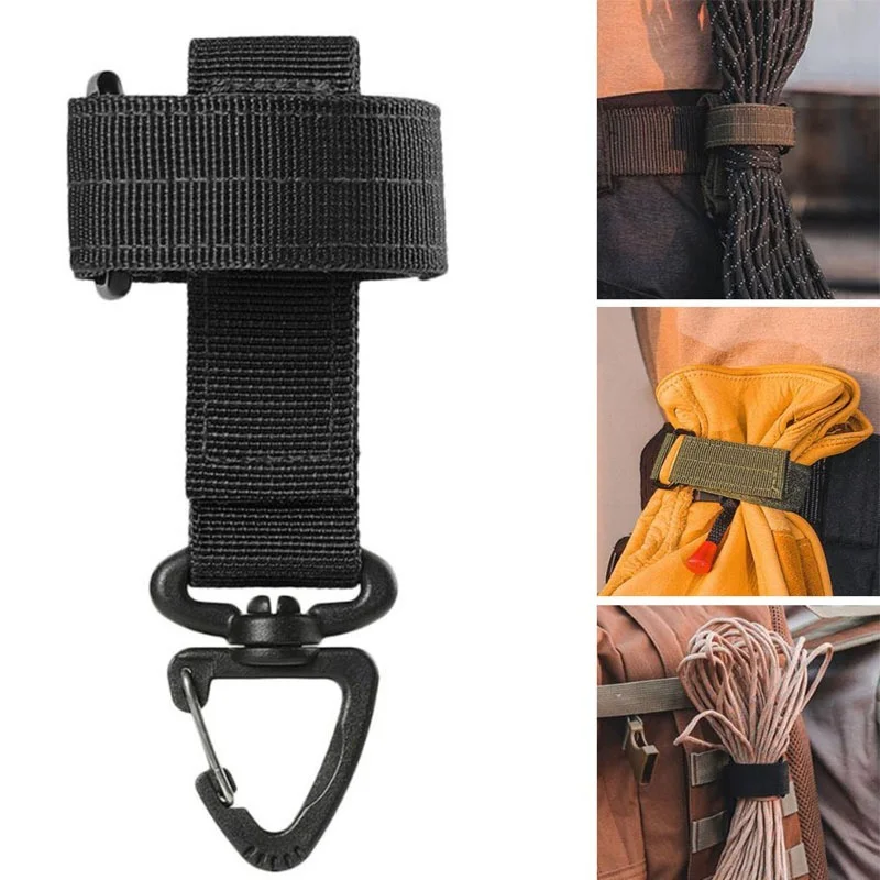 

Multi-purpose Carabiner Nylon Hook Work Gloves Flashlight Belt Clip Outdoor Tactical Bag Climbing Rope Camping Hanging Buckle