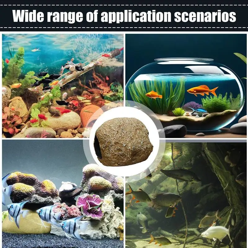 Аквариумная рыболовная шкура декоративная пещера съемный магнитный укрытие для